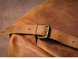 LUOKIR High Quality Genuine Leather Backpack Vintage Crazy Horse Cowhide Luxury School Bag Computer Knapsack For 15 Inch Laptop