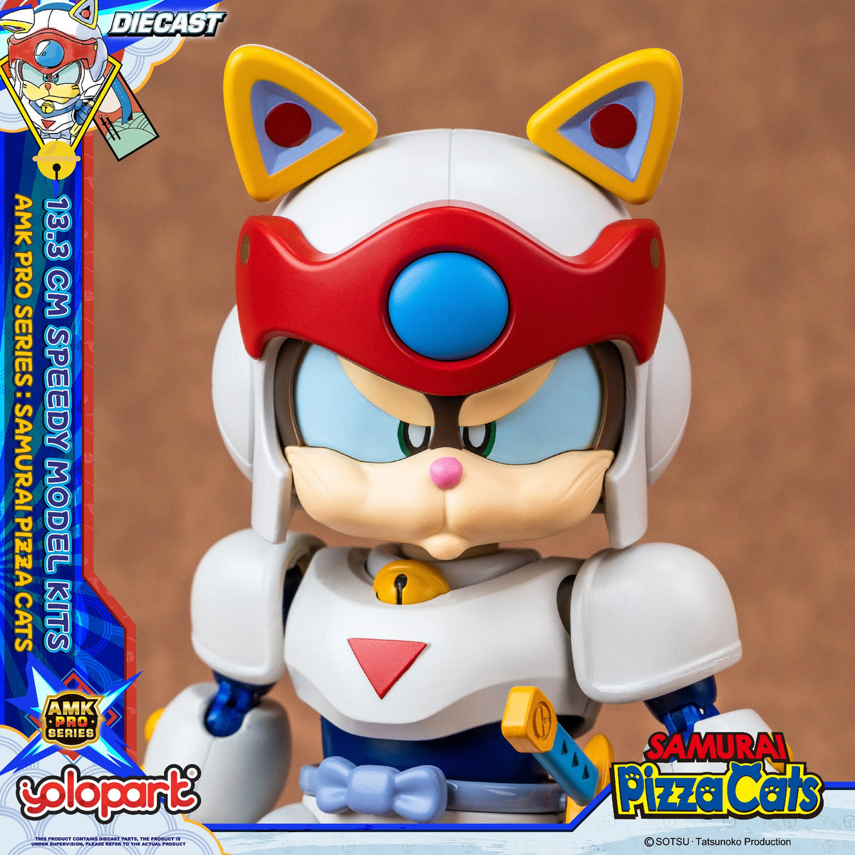 YOLOPARK 13.3cm Samurai Pizza Cats AMK PRO Series Speedy Model Kit TOY Gift For girl boy