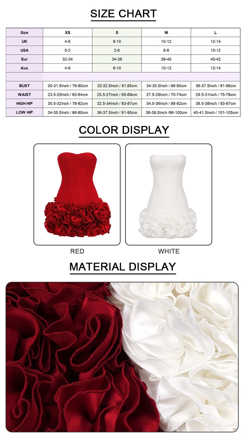 Structured Floral Mini Party Dress