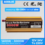 Pure Sine Wave Inverter 12V/24V to 220V | 1600W–3000W