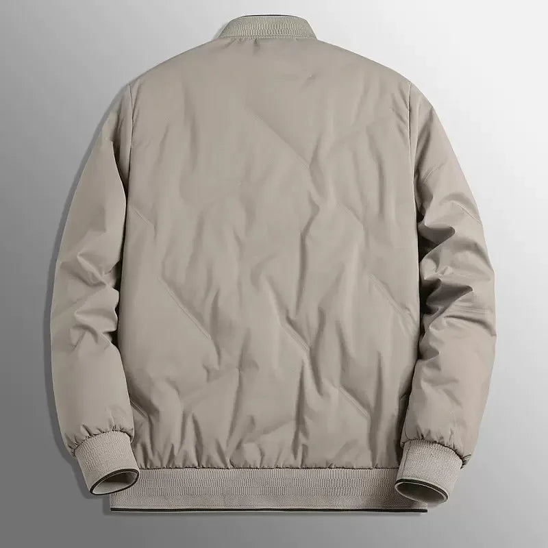 Men's Quilted Stand-Collar Zip Jacket | Warm & Relaxed Fit