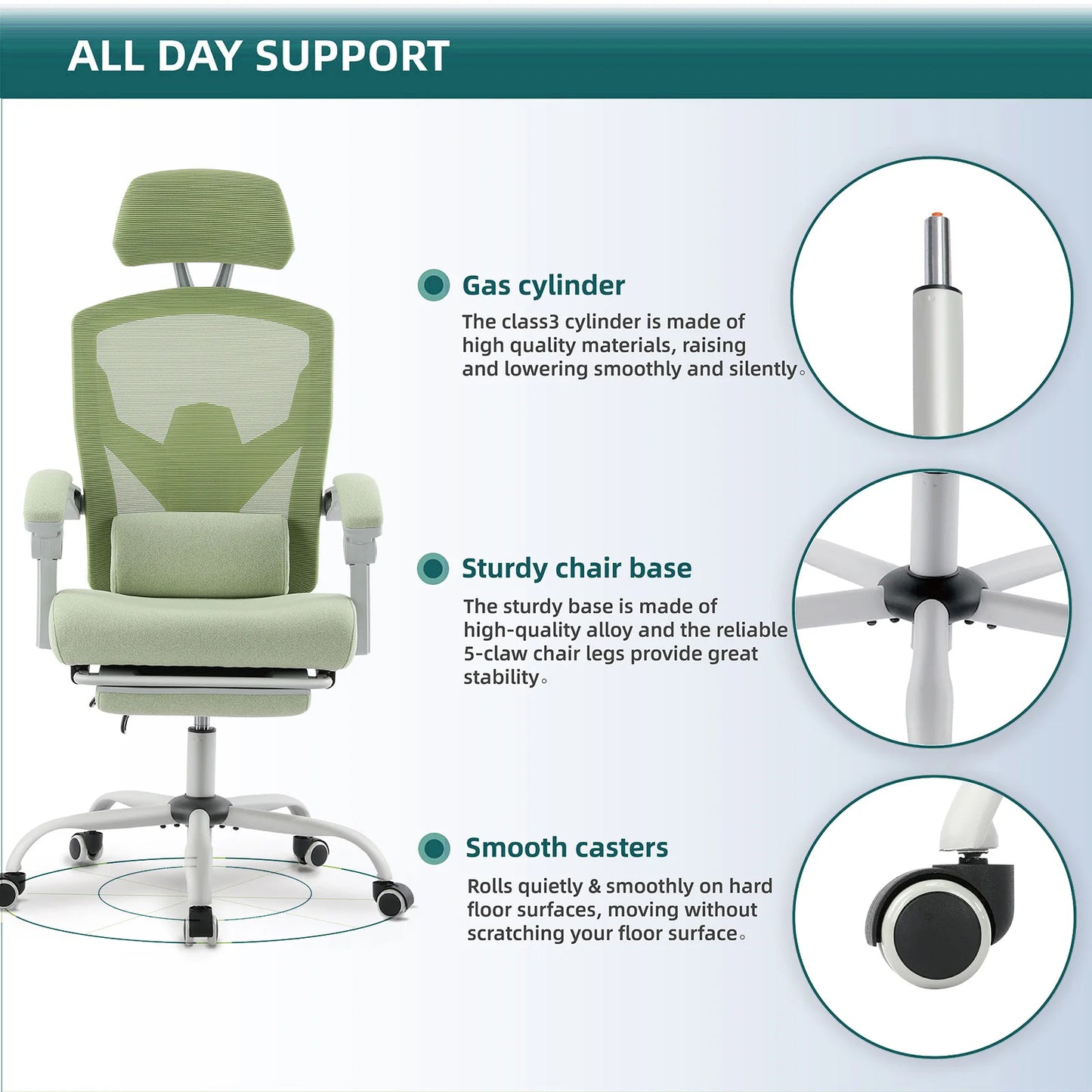 JHK Ergonomic High-Back Mesh Reclining Office Chair