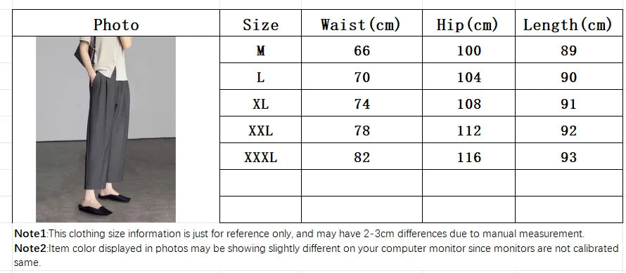 Women's High-Waist Ankle-Length Office Pants