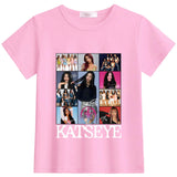 New KATSEYE Children's Summer Clothing for Infants and Toddlers - Round-neck, Lightweight, Short-sleeved T-shirt Top