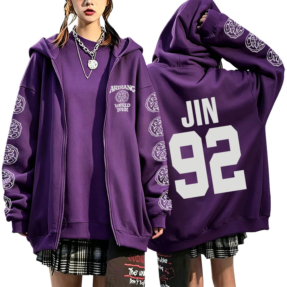 Y2K Graphic Zip-Up Hoodie