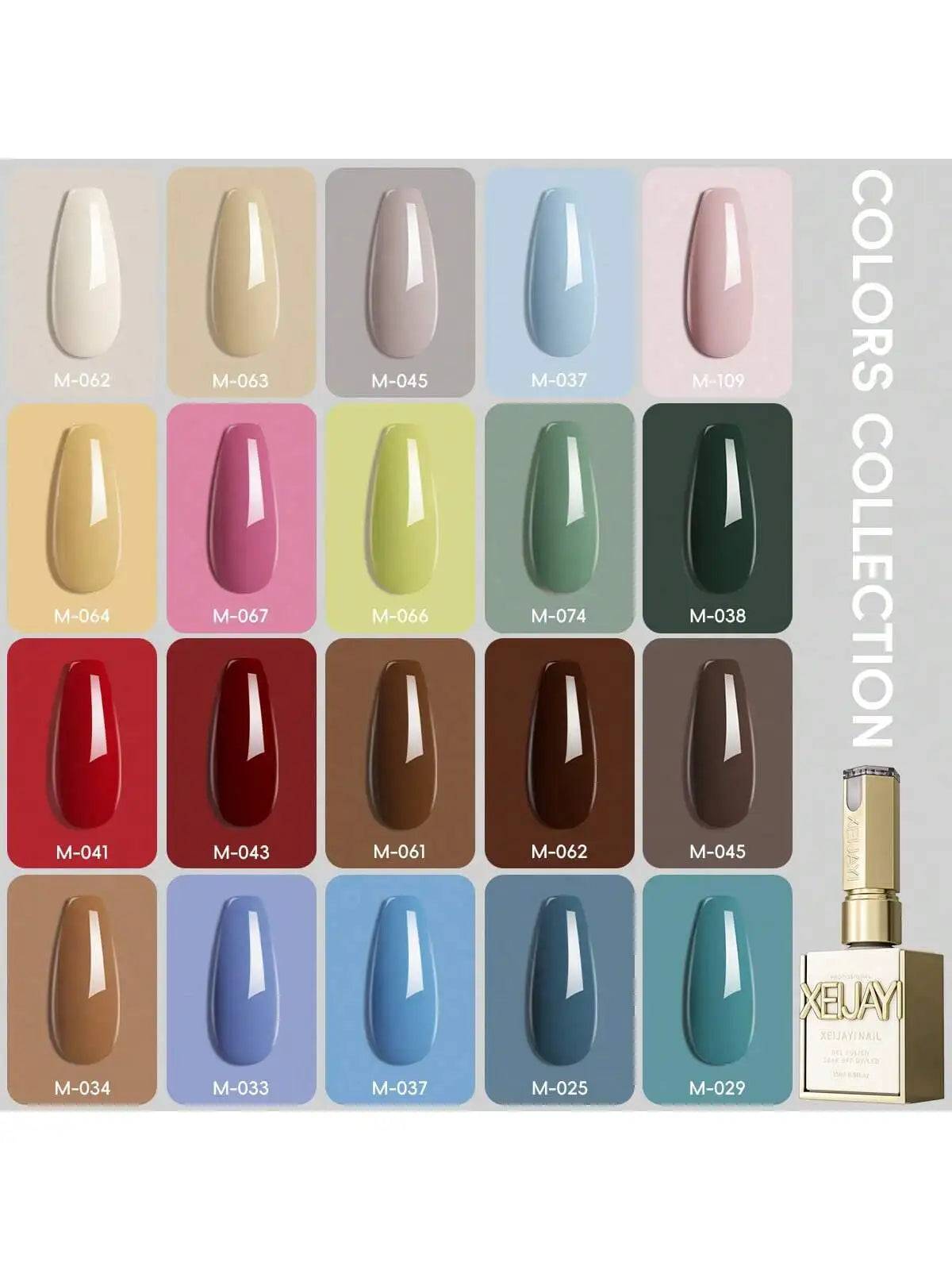 20-Piece Gel Nail Polish Set – Multi-Color Elegance