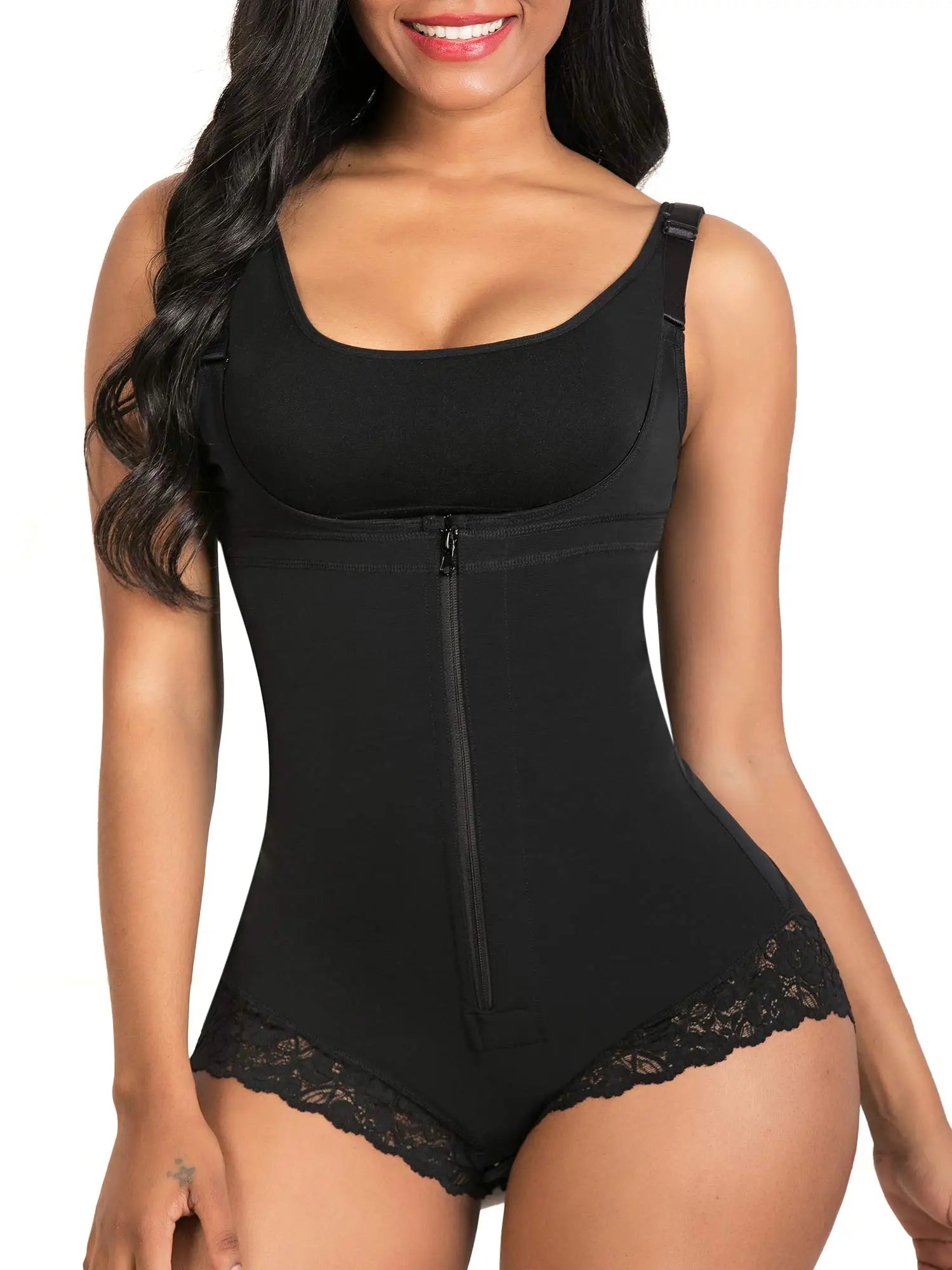 USA-Made Colombian Body Shaper | Lace Tummy Control Bodysuit & Waist Traine