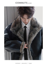 Men's Hooded Faux Fur Winter Jacket