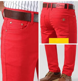 Men's Colorful Stretch Denim Jeans | Slim Fit