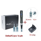 Dr pen Ultima M8 With 22 Cartridge Wireless MTS Derma Microneedle Pen Kit Professionals Use Beauty Machine Needle length 0.25 mm