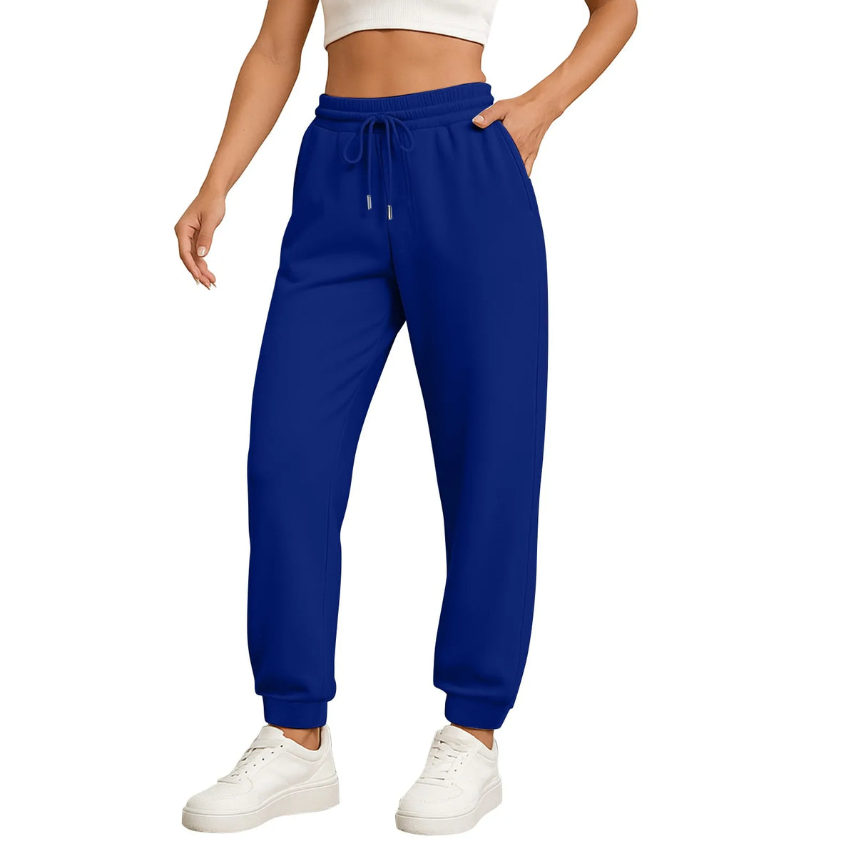 Women's High-Waist Drawstring Straight-Leg Pants