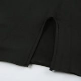 Autumn Black Square-Neck Backless Mini Dress - Long Sleeve Slim Fit Streetwear