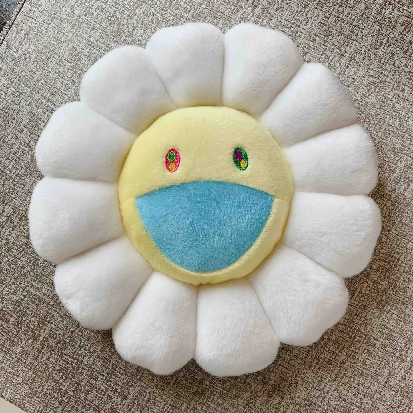 Rainbow Daisy Children's Plush Pillow, Japanese, Sunflower, Floor Game Mat Seat Pillow Sofa House Car Decoration Plush Pillow
