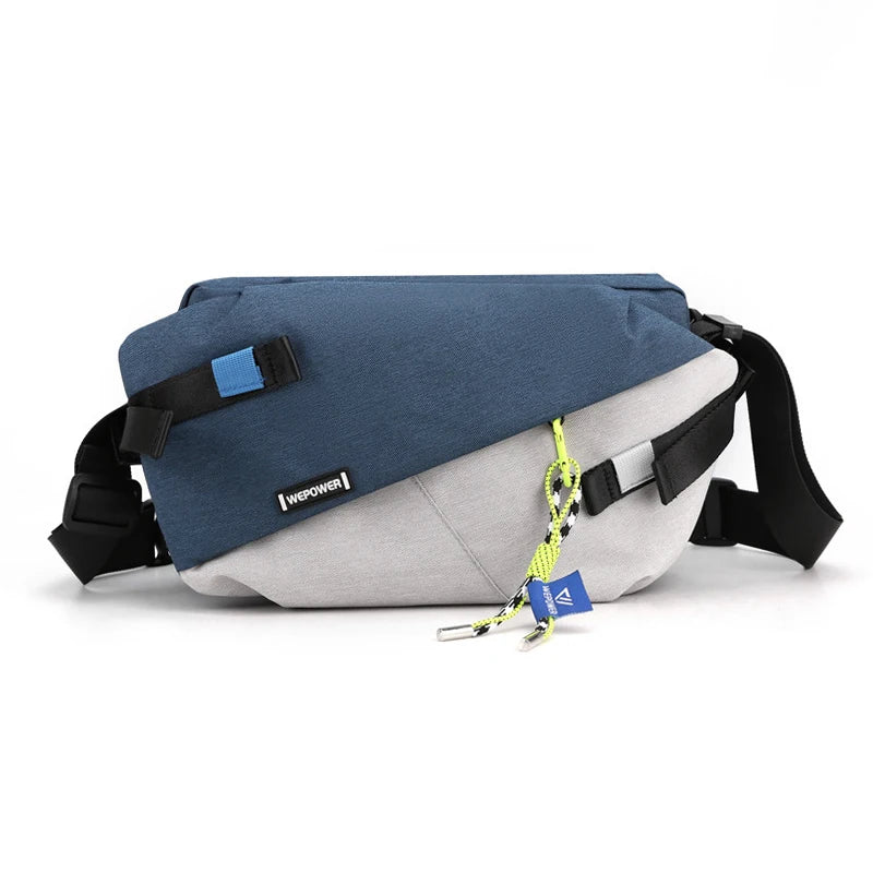 Unisex Nylon Panelled Crossbody Chest Pack