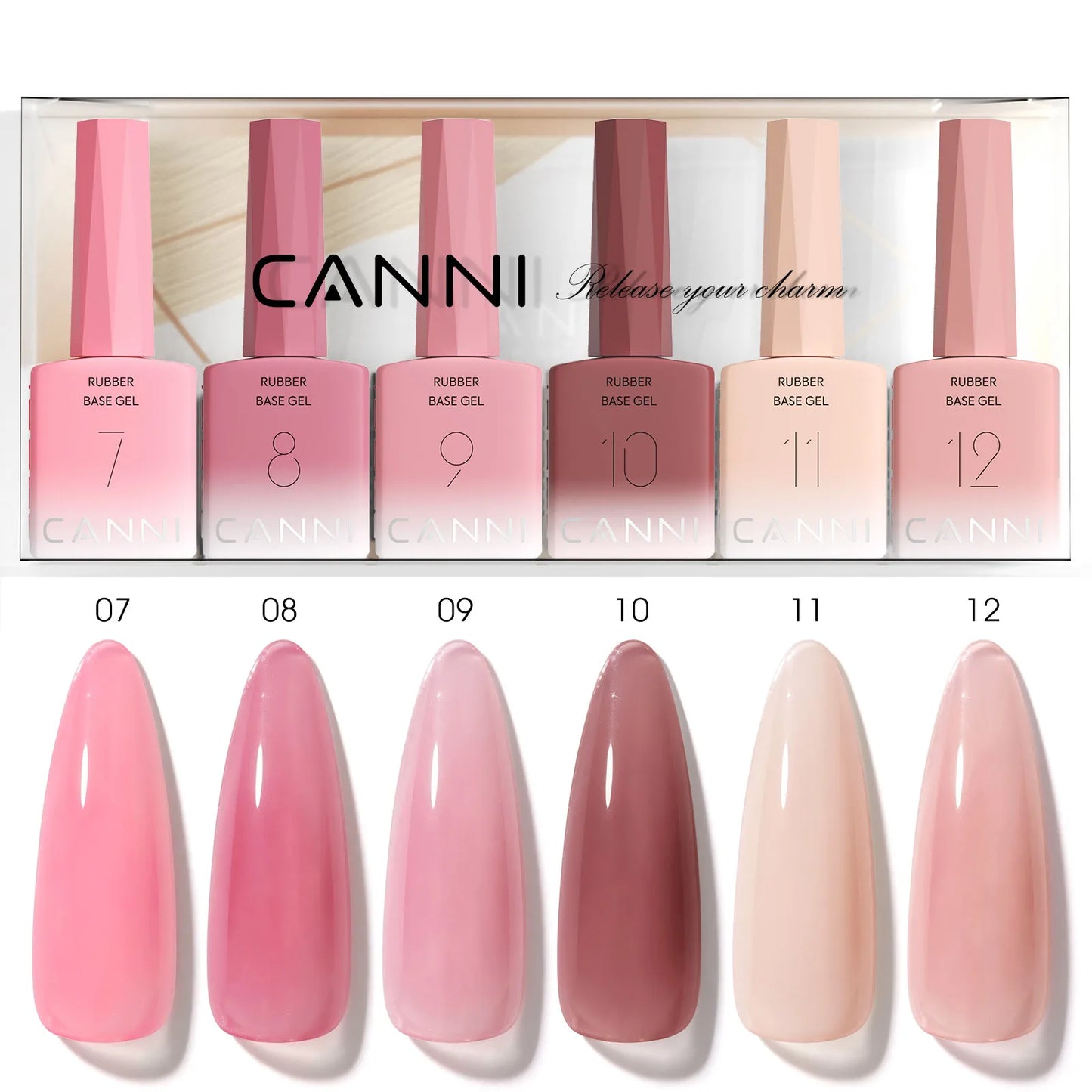 CANNI HEMA-Free Gel Polish Kit | Jelly, Nude & Rubber Base