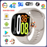 8GB+128GB RAM 4G/3G Smart Watch 2.40 inch AMOLED 2100mah Battery 900W Camera GPS WIFI Google APPS Download Smartwatch Android 10