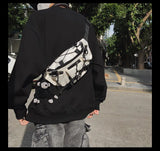 2024 Techwear Style Punk Hip Hop Single Shoulder Crossbody Bag Men Women Street Vintage Chest Bag Casual Sport Fanny Pack