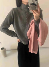 Women's Stand Collar Knit Cardigan