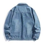 Autumn Men Solid Workwear Denim Jackets Fashion Motorcycle Vintage Jeans Jackets Hommes Slim Fit Cotton Casual Black Blue Coats