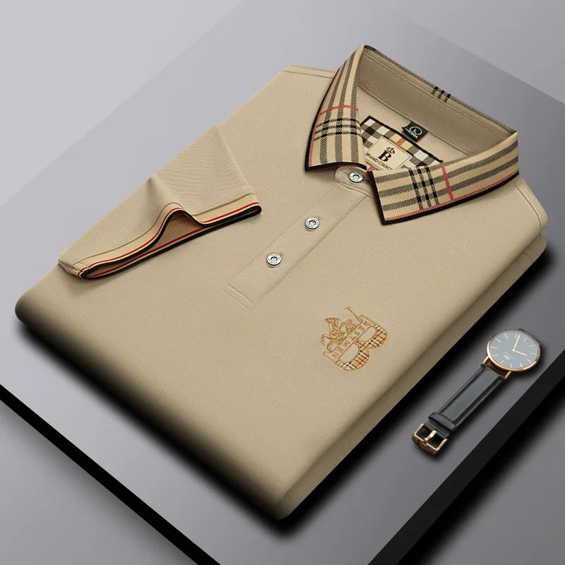 Men's Embroidered Polo Shirt – Breathable Summer Style