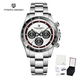 2026 PAGANI DESIGN New Men Quartz Wristwatch Fashion Ceramic Bezel Chronograph Stopwatch Waterproof 100m Stainless Watch for Men