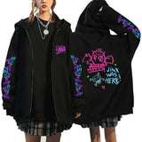 Arcane Jinx Graffiti Zipper Hoodie