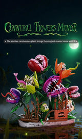 Creative 1266Pcs Carnivorous Plant Manor Building Blocks MOC Man-eating Flower Garden Bricks Home Decoration Toys Children Gift