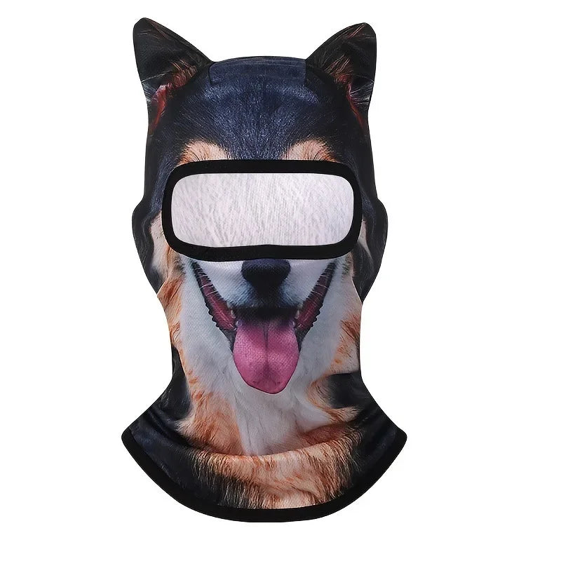 3D Cat Ski Balaclava – Animal Face Covering Hood