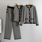 Elegant 3-Piece Geometric Knit Set – USA Made Quality