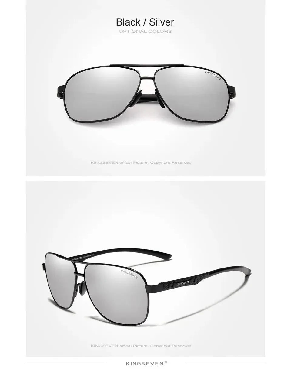 KINGSEVEN Brand Classic Male Sunglasses Men Fashion Polarized UV400 Retro Glasses Outdoor Driving Causal High Quality Eyewear