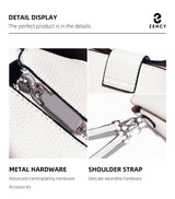 Zency Genuine Leather Bucket Shoulder Bag for Women