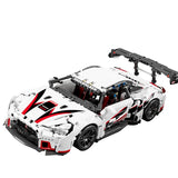 Building blocks compatible with concept White Sports car Super Racing Building Blocks Brick model Speedcar Children's gift