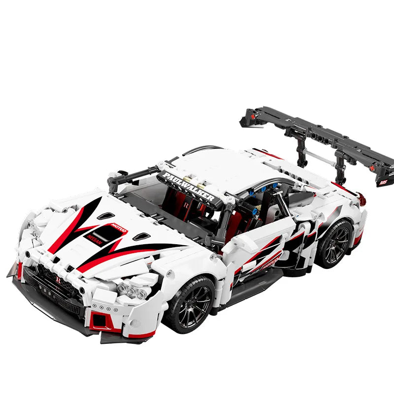 Building blocks compatible with concept White Sports car Super Racing Building Blocks Brick model Speedcar Children's gift