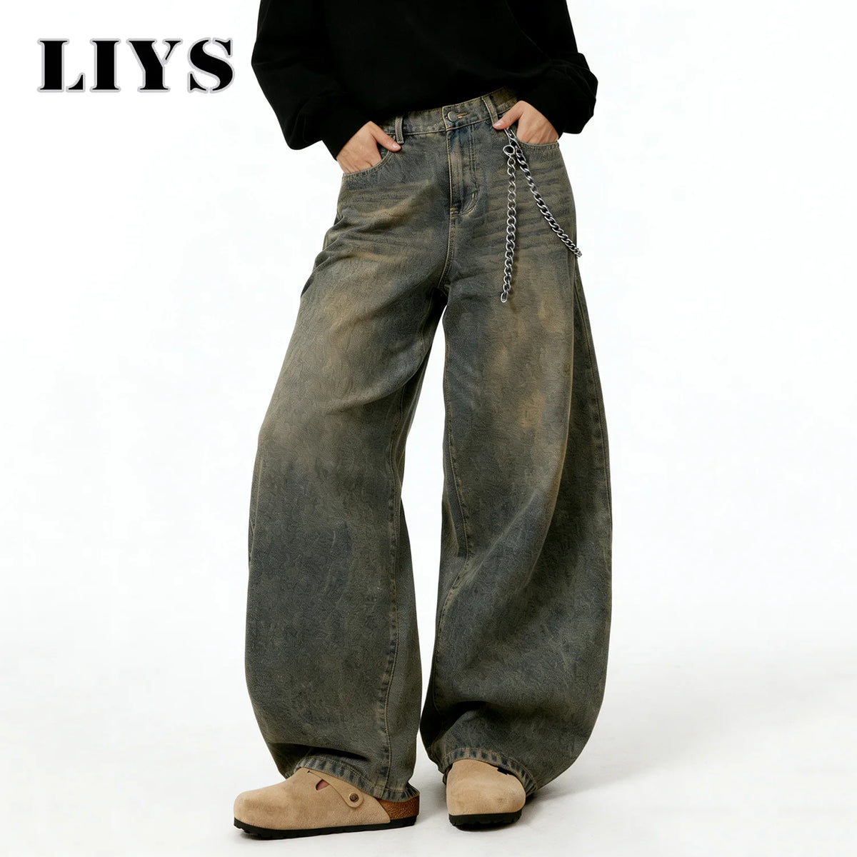 Unisex Baggy Wide-Leg Denim Jeans