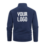 2026 Autumn and Winter Men's Casual Stand Collar Metal Half-Zip Sweater, Supporting Custom Logo