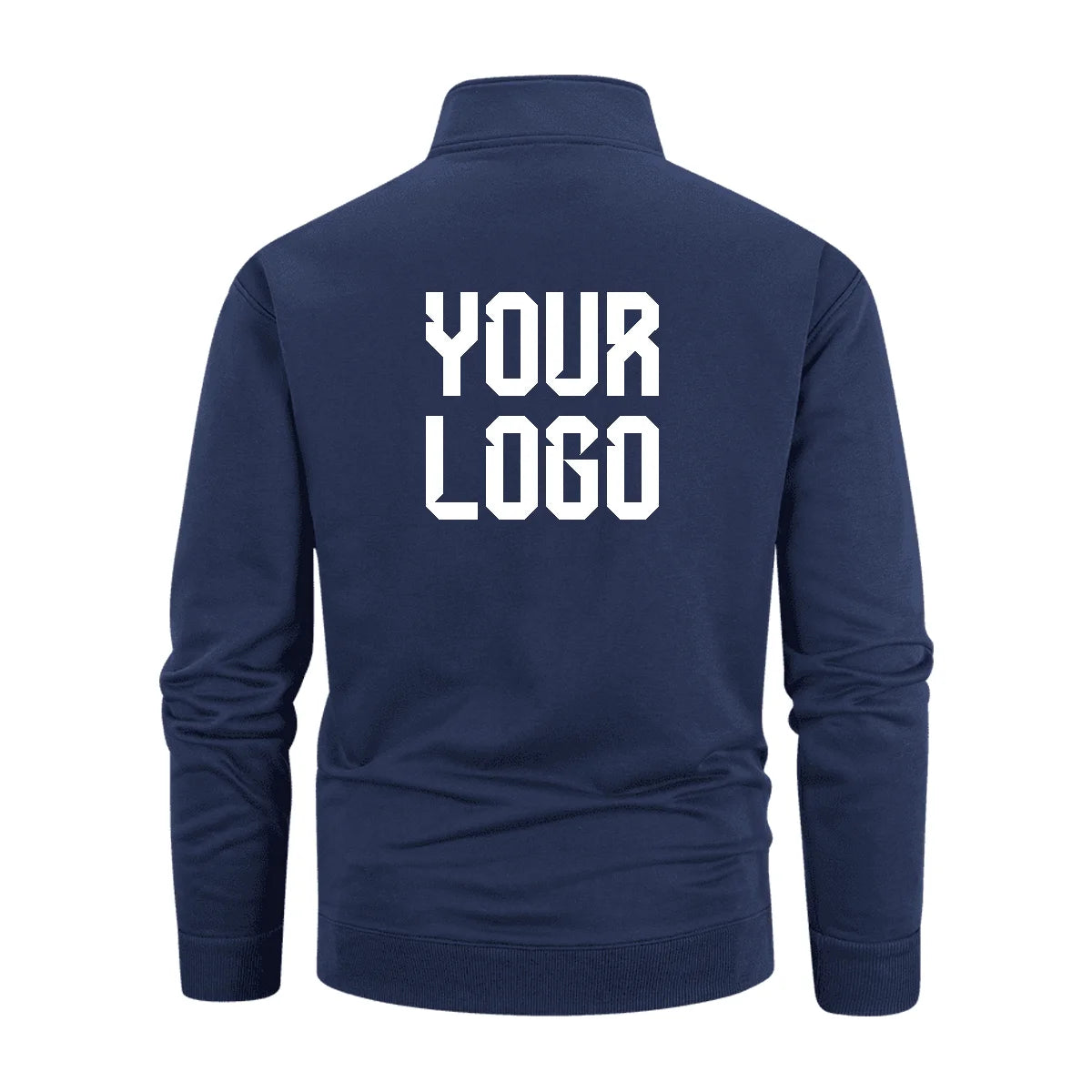 2026 Autumn and Winter Men's Casual Stand Collar Metal Half-Zip Sweater, Supporting Custom Logo