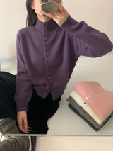 Women's Stand Collar Knit Cardigan Sweater