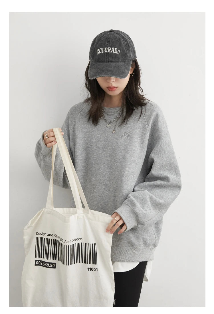 Women's Embroidered Raglan Sweatshirt
