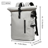Heroic Knight Men's Backpack Waterproof Roll Top Backpack Women Travel Expandable USB Charging Large Capacity Laptop Bag Mochila