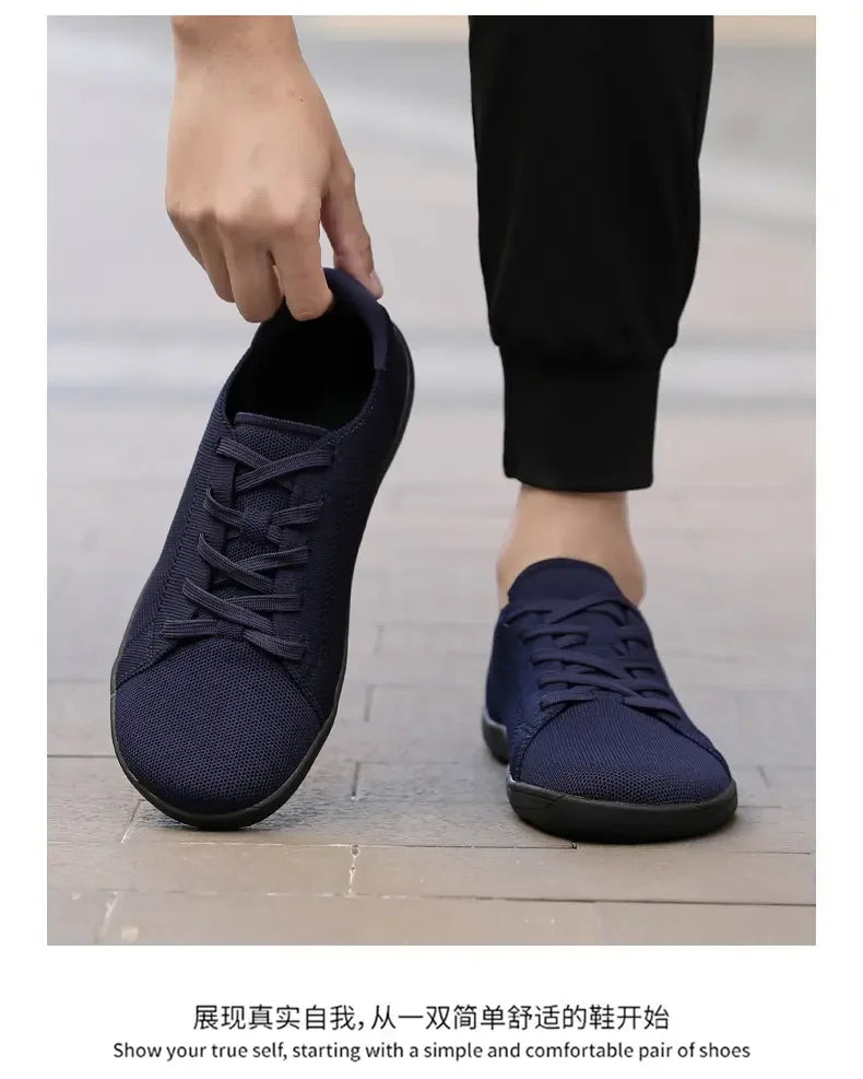 Summer Men's Casual Sports Shoes, Men's and Women's Wide Version Barefoot Shoes Outdoor Running Casual Shoes, Minimalist Shoes