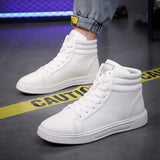 2026 Spring Fashion Red Men's Sneakers High Top Skateboarding Shoes for Men Women Comfortable Unisex Leather Sneakers Size 35-46