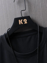Men's Cotton T-Shirt with Minimalist Smile Print