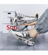 Men's Glitter Lace-Up Streetwear Sneakers