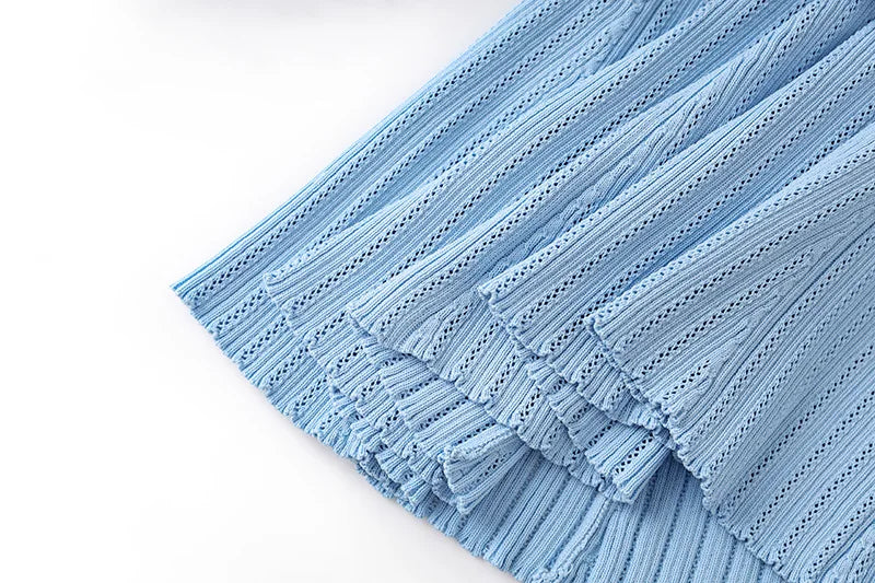 Elegant V-Neck Knit Mermaid Skirt Set
