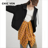 Women’s Relaxed Cotton-Blend Drawstring Hoodie