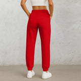 Women's High-Waist Drawstring Straight-Leg Pants