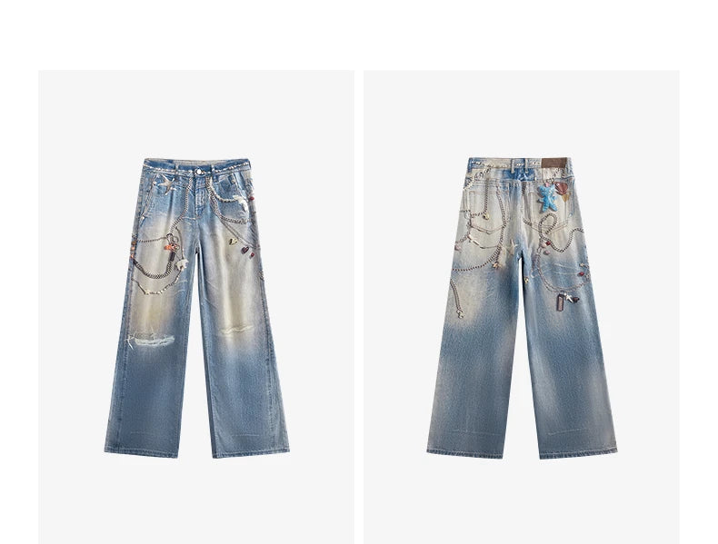 TOYOUTH Women Denim Jean 2025 Spring New Long Pants 8518053
