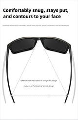 CAPONI Men's Polarized Photochromic Square Sunglasses