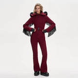 Windproof Faux Fur Ski Jumpsuit