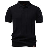 AIOPESON Men's Stripe Golf Polo Shirt | Icy Silk Touch